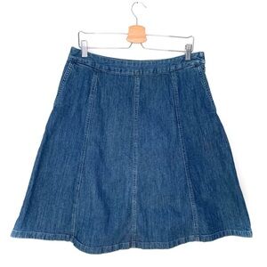 L.L. Bean | Classic Fit A-line Jean Skirt